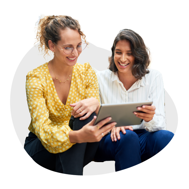Two People on Ipad