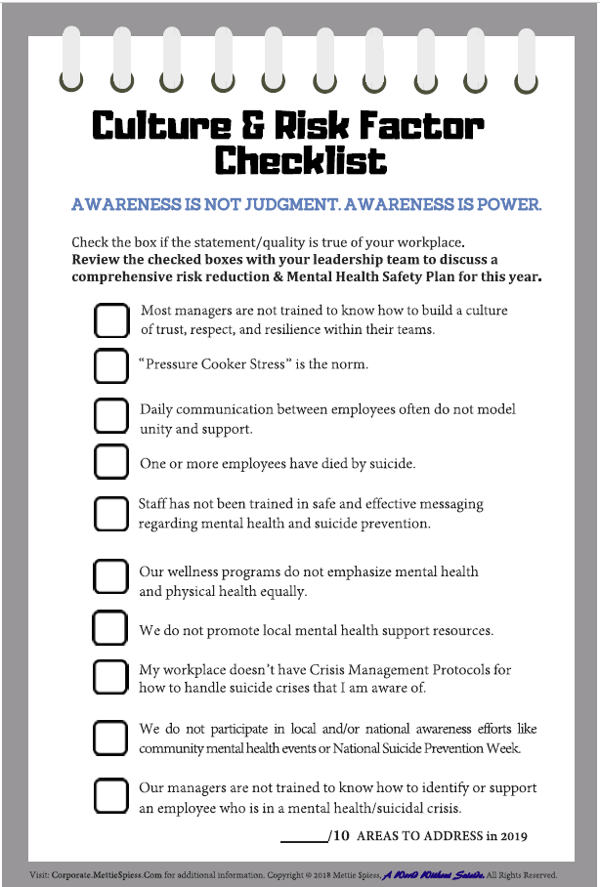 Culture & Risk Factor Checklist
