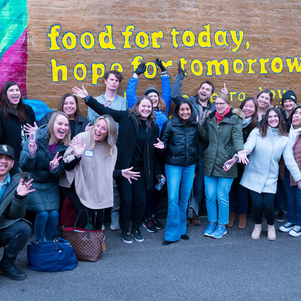 Employees participating with Food for Today event